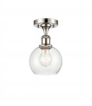 Innovations Lighting 516-1C-PN-G124-6 - Athens - 1 Light - 6 inch - Polished Nickel - Semi-Flush Mount