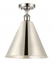 Innovations Lighting 516-1C-PN-MBC-16-PN - Berkshire - 1 Light - 16 inch - Polished Nickel - Semi-Flush Mount