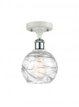Innovations Lighting 516-1C-WPC-G1213-6 - Athens Deco Swirl - 1 Light - 6 inch - White Polished Chrome - Semi-Flush Mount