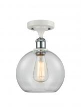 Innovations Lighting 516-1C-WPC-G122-8 - Athens - 1 Light - 8 inch - White Polished Chrome - Semi-Flush Mount