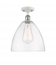 Innovations Lighting 516-1C-WPC-GBD-122 - Bristol - 1 Light - 12 inch - White Polished Chrome - Semi-Flush Mount