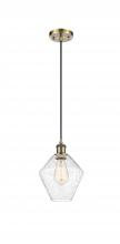 Innovations Lighting 516-1P-AB-G654-8 - Cindyrella - 1 Light - 8 inch - Antique Brass - Cord hung - Mini Pendant