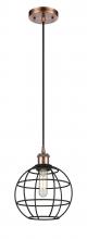 Innovations Lighting 516-1P-AC-CE-8-BK - Lake Placid - 1 Light - 8 inch - Antique Copper - Multi Pendant