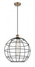 Innovations Lighting 516-1P-BB-CE-16-BK - Lake Placid - 1 Light - 16 inch - Brushed Brass - Multi Pendant