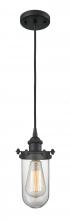 Innovations Lighting 516-1P-BK-CE231-CL - Kingsbury - 1 Light - 4 inch - Matte Black - Cord hung - Mini Pendant