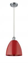 Innovations Lighting 516-1P-PC-MBD-9-RD - Plymouth - 1 Light - 9 inch - Polished Chrome - Cord hung - Mini Pendant