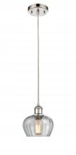 Innovations Lighting 516-1P-PN-G92 - Fenton - 1 Light - 7 inch - Polished Nickel - Cord hung - Mini Pendant