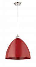 Innovations Lighting 516-1P-PN-MBD-16-RD - Plymouth - 1 Light - 16 inch - Polished Nickel - Cord hung - Mini Pendant