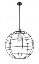 Innovations Lighting 516-1S-BAB-CE-22-BK - Lake Placid - 1 Light - 22 inch - Black Antique Brass - Multi Pendant