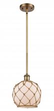 Innovations Lighting 516-1S-BB-G121-8RB - Farmhouse Rope - 1 Light - 8 inch - Brushed Brass - Mini Pendant