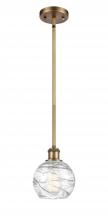 Innovations Lighting 516-1S-BB-G1213-6 - Athens Deco Swirl - 1 Light - 6 inch - Brushed Brass - Mini Pendant