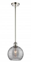 Innovations Lighting 516-1S-PN-G1213-8SM - Athens Deco Swirl - 1 Light - 8 inch - Polished Nickel - Mini Pendant