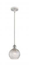 Innovations Lighting 516-1S-WPC-G122C-6CL - Athens - 1 Light - 6 inch - White Polished Chrome - Mini Pendant