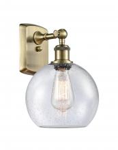 Innovations Lighting 516-1W-AB-G124 - Athens - 1 Light - 8 inch - Antique Brass - Sconce