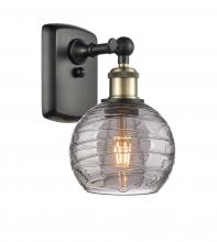 Innovations Lighting 516-1W-BAB-G1213-6SM - Athens Deco Swirl - 1 Light - 6 inch - Black Antique Brass - Sconce