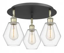 Innovations Lighting 516-3C-BAB-G652-6 - Cindyrella - 3 Light - 18 inch - Black Antique Brass - Semi-Flush Mount