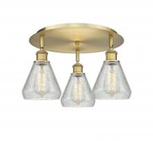 Innovations Lighting 516-3C-BB-G275 - Conesus - 3 Light - 18 inch - Brushed Brass - Flush Mount