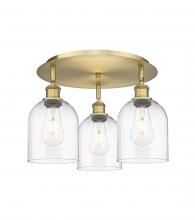 Innovations Lighting 516-3C-BB-G558-6CL - Bella - 3 Light - 17 inch - Brushed Brass - Flush Mount