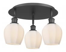 Innovations Lighting 516-3C-BK-G461-6 - Norfolk - 3 Light - 18 inch - Matte Black - Flush Mount