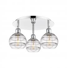 Innovations Lighting 516-3C-PC-G556-6CL - Rochester - 3 Light - 18 inch - Polished Chrome - Flush Mount