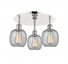 Innovations Lighting 516-3C-PN-G104 - Belfast - 3 Light - 18 inch - Polished Nickel - Flush Mount