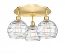 Innovations Lighting 516-3C-SG-G1213-8 - Athens Deco Swirl - 3 Light - 20 inch - Satin Gold - Flush Mount