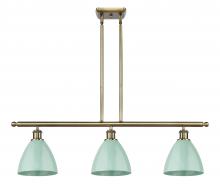 Innovations Lighting 516-3I-AB-MBD-75-SF - Plymouth - 3 Light - 36 inch - Antique Brass - Cord hung - Island Light