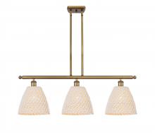 Innovations Lighting 516-3I-BB-NBD-9-NAT - Bristol Natural - 3 Light - 36 inch - Brushed Brass - Stem Hung - Island Light