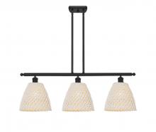 Innovations Lighting 516-3I-BK-NBD-9-NAT - Bristol Natural - 3 Light - 36 inch - Matte Black - Stem Hung - Island Light