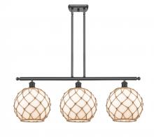 Innovations Lighting 516-3I-OB-G121-10RB - Farmhouse Rope - 3 Light - 37 inch - Oil Rubbed Bronze - Cord hung - Island Light