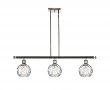 Innovations Lighting 516-3I-PN-G1215-6-LED - Athens Water Glass - 3 Light - 36 inch - Polished Nickel - Cord hung - Island Light