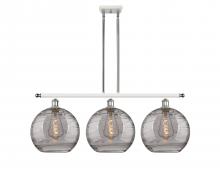 Innovations Lighting 516-3I-WPC-G1213-12SM - Athens Deco Swirl - 3 Light - 39 inch - White Polished Chrome - Cord hung - Island Light