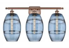 Innovations Lighting 516-3W-AC-G557-8BL - Vaz - 3 Light - 28 inch - Antique Copper - Bath Vanity Light