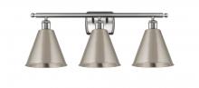 Innovations Lighting 516-3W-SN-MBC-8-SN - Berkshire - 3 Light - 28 inch - Brushed Satin Nickel - Bath Vanity Light