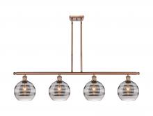 Innovations Lighting 516-4I-AC-G556-8SM - Rochester - 4 Light - 48 inch - Antique Copper - Cord hung - Island Light