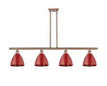 Innovations Lighting 516-4I-AC-MBD-75-RD - Plymouth - 4 Light - 48 inch - Antique Copper - Stem hung - Island Light