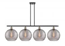 Innovations Lighting 516-4I-BAB-G1213-12SM - Athens Deco Swirl - 4 Light - 50 inch - Black Antique Brass - Cord hung - Island Light