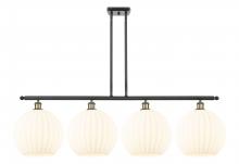 Innovations Lighting 516-4I-BAB-G1217-12WV - White Venetian - 4 Light - 50 inch - Black Antique Brass - Stem Hung - Island Light