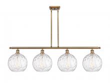 Innovations Lighting 516-4I-BB-G1215-10 - Athens Water Glass - 4 Light - 48 inch - Brushed Brass - Cord hung - Island Light