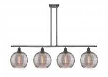 Innovations Lighting 516-4I-BK-G1213-10SM - Athens Deco Swirl - 4 Light - 48 inch - Matte Black - Cord hung - Island Light
