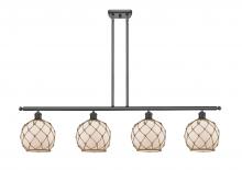 Innovations Lighting 516-4I-OB-G121-8RB - Farmhouse Rope - 4 Light - 48 inch - Oil Rubbed Bronze - Cord hung - Island Light