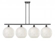 Innovations Lighting 516-4I-OB-G1216-12WM - White Mouchette - 4 Light - 50 inch - Oil Rubbed Bronze - Stem Hung - Island Light