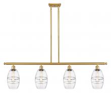 Innovations Lighting 516-4I-SG-G557-6CL - Vaz - 4 Light - 48 inch - Satin Gold - Cord hung - Island Light