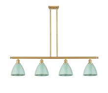 Innovations Lighting 516-4I-SG-MBD-75-SF - Plymouth - 4 Light - 48 inch - Satin Gold - Cord hung - Island Light