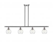 Innovations Lighting 516-4I-SN-G124-6 - Athens - 4 Light - 48 inch - Brushed Satin Nickel - Cord hung - Island Light