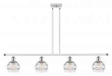 Innovations Lighting 516-4I-WPC-G556-6CL - Rochester - 4 Light - 48 inch - White Polished Chrome - Cord hung - Island Light