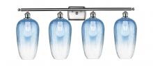 Innovations Lighting 516-4W-SN-G484-7SB - Brookhaven Flute - 4 Light - 37 inch - Brushed Satin Nickel - Bath Vanity Light