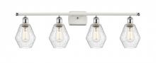 Innovations Lighting 516-4W-WPC-G654-6-LED - Cindyrella - 4 Light - 36 inch - White Polished Chrome - Bath Vanity Light