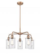 Innovations Lighting 516-5CR-AC-G802 - Clymer - 5 Light - 22 inch - Antique Copper - Chandelier