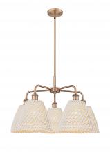 Innovations Lighting 516-5CR-AC-NBD-9-NAT - Bristol Natural - 5 Light - 28 inch - Antique Copper - Stem hung - Chandelier